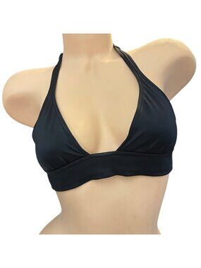 Victorias Secret Black Halter Bikini Top Tie-Back Swimwear Size XS